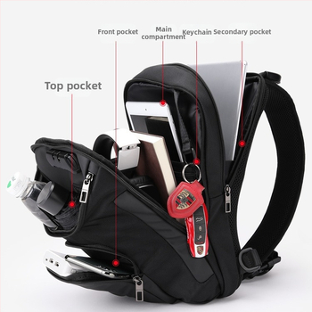 Мъжка чанта за кръст в уличен стил, полиестер, марка XINCADA, водоустойчива и издръжлива