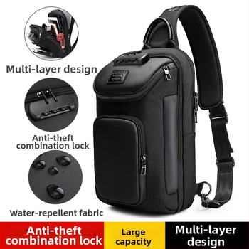 Мъжка чанта за кръст в уличен стил, полиестер, марка XINCADA, водоустойчива и издръжлива