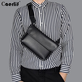 Мъжка кръстосана чанта през рамо — материал: крафт хартия; подплата: кравешка кожа; марка: Listen to South; пролет 2018; за бизнес пътувания