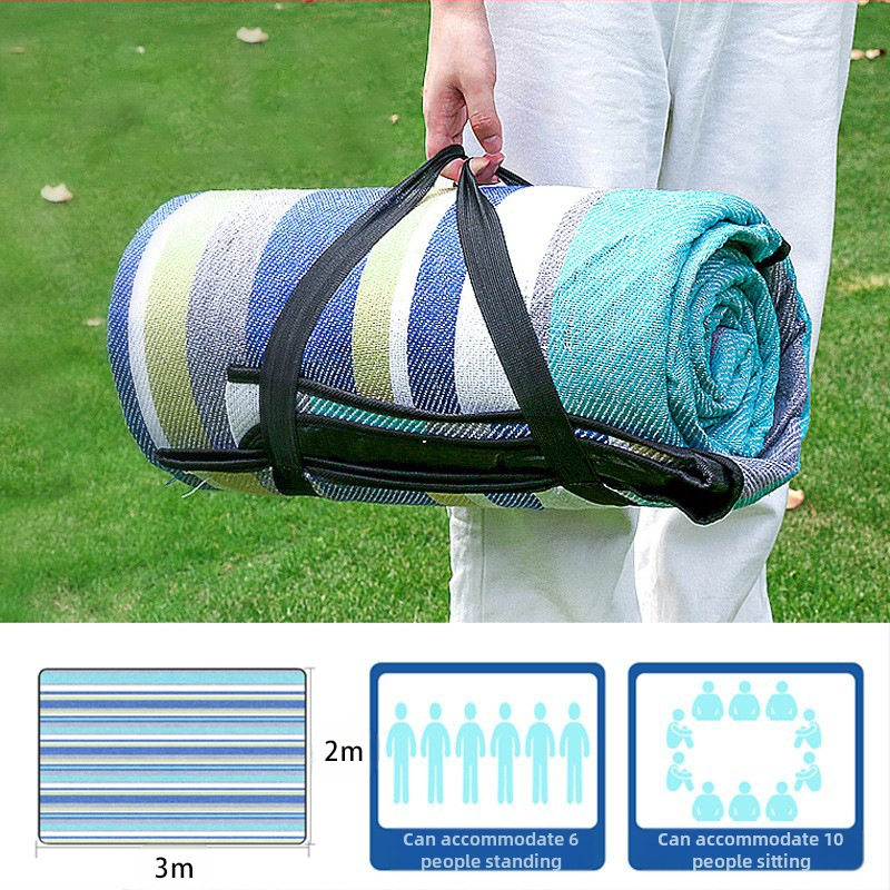 DURAPOWER Kempinga sega, akrila + PEVA kompozīts, ūdensnecaurlaidīgs PEVA maisījums, svars 1,3 kg, piemērots 1–6 personām, pārnēsājams ārējais paklājs