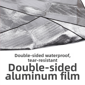 Liels ārējs telts matrača ar EVA alumīnija foliju, biezināts mitrumizturīgs un ūdensizturīgs, piemērots vairākiem cilvēkiem, modelis HW-D1676, audums: vidējā PE putas + divas puses alumīnija folija