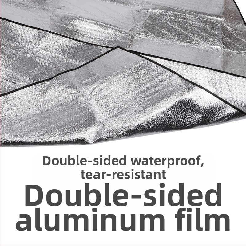 Къмпинг матрак с алуминиево фолио EVA, удебелен влагозащитен и водоустойчив за повече хора, модел HW-D1676, плат: PE пяна вътрешна + двустранно алуминиево фолио