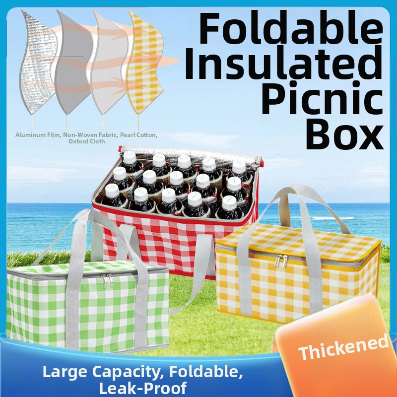 Piknika soma ar izolētu pusdienu kārbu, materiāls Kaimi, zīmols Strong merchants