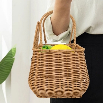 Χειροποίητο PP καλάθι αποθήκευσης με σχέδιο λαγουδάκι — κατάλληλο για φρούτα, τσάντες και καλλυντικά και κοσμήματα; γλυκό στυλ καρτούν; καταγωγή Γκουανγκσί