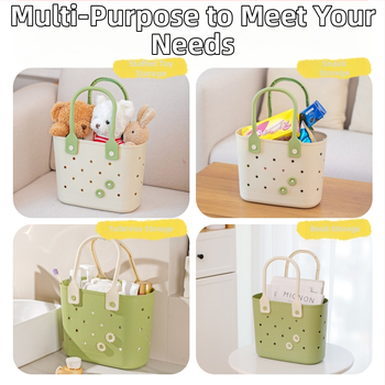 Κάδος αποθήκευσης μπάνιου, φορητός με οπές αποστράγγισης, μοντέλο Storage basket (Μάρκα: Yubo; Υλικό: PE+TPR; Εύρος εφαρμογής: Λαχανικά, Καλλυντικά/Κόσμηματα, Άλλα)