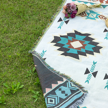Piknika sega kempingam ar etnisku stilu, bieza, pārnēsājama, mitruma izturīga (Materiāls: PE Cotton; Zīmols: Other)