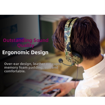 Ενσύρματα ακουστικά παιχνιδιών με μικρόφωνο, 40 mm οδηγοί, 3,5 mm βύσμα, εύρος συχνοτήτων 20–20,000 Hz, αντίσταση 32 Ω