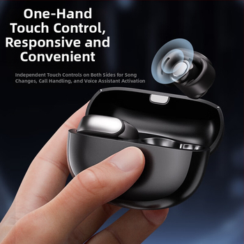 V12 išmaniosios vertimo ausinės su ausies klipu, Bluetooth 5.4, 15 m diapazonas, IPX5 atsparumas vandeniui, veikimo laikas 4–8 val.