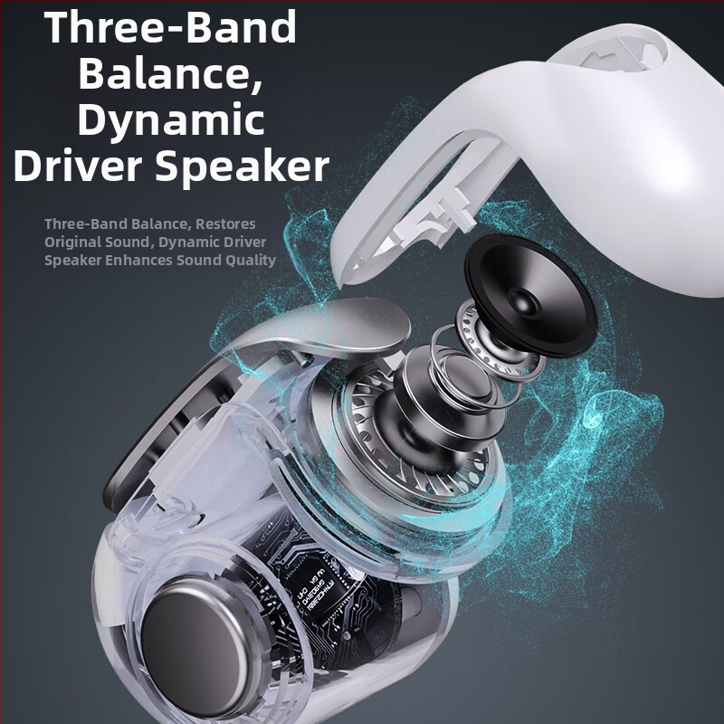 V12 интелигентни преводачески слушалки, клипс за ухо, Bluetooth 5.4, обхват 15 m, IPX5 водоустойчива, време на работа 4–8 ч