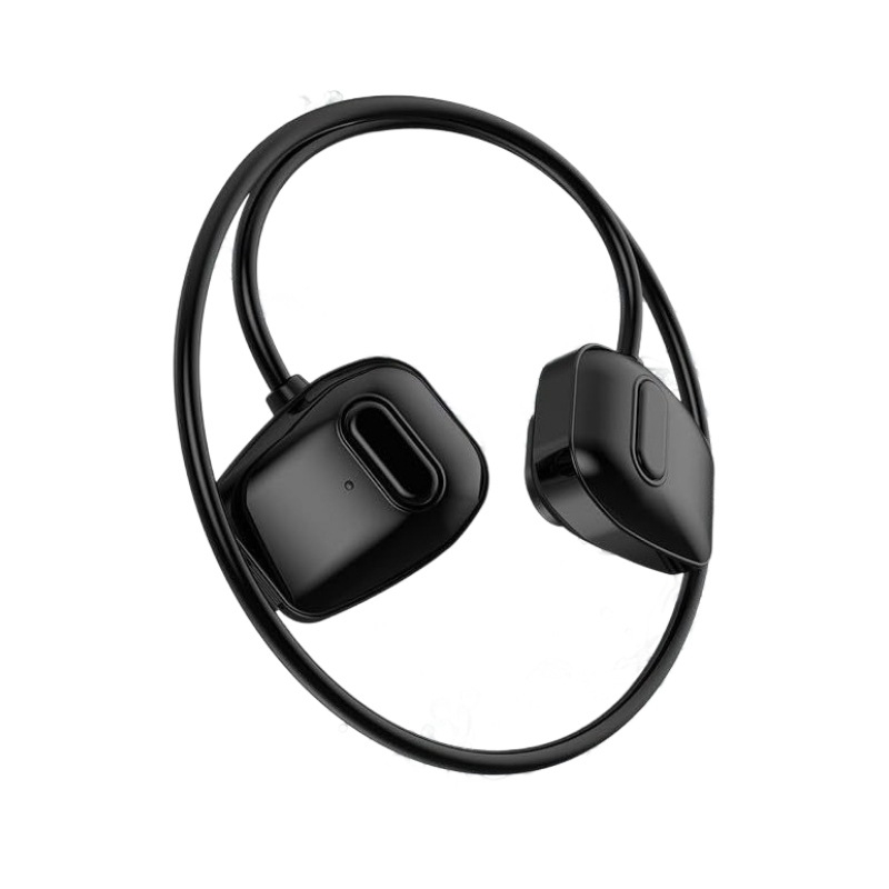 Sportinės ausinės su kaulų kondukcija — itin lengvos, IPX8 atsparios vandeniui (Bluetooth 5.3, veikimo laikas >8 val., diapazonas 10 m)