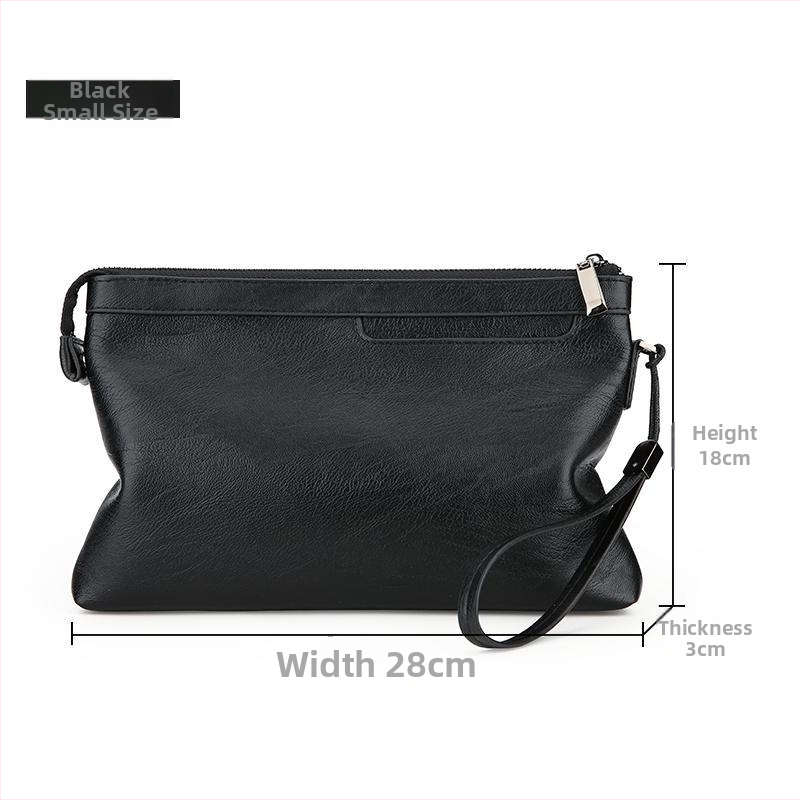 Vyrų krūtinės dėklas iš PU odos, užtrauktinė, vidinės kišenės (ID, telefonas, užtrauktukas kišenė), horizontalaus kvadrato formos, vienpalvė