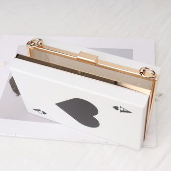 Γυναικεία τσάντα από ακρυλικό με αλυσίδα, οριζόντιου τετράγωνου σχήματος, κλείσιμο με κλειδαριά, εσωτερικός θήκη για κινητό, street