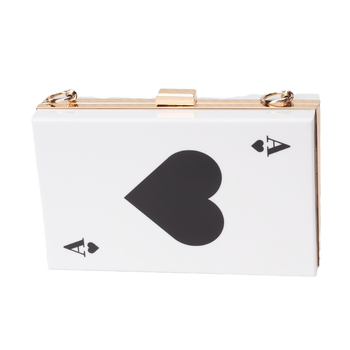 Γυναικεία τσάντα από ακρυλικό με αλυσίδα, οριζόντιου τετράγωνου σχήματος, κλείσιμο με κλειδαριά, εσωτερικός θήκη για κινητό, street