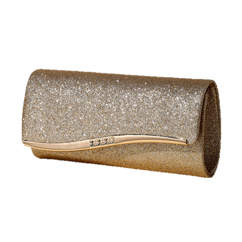 Βραδινή crossbody τσάντα από πολυεστέρα, οριζόντιου τετράγωνου σχήματος, μαγνητικό κούμπωμα, θήκη για ταυτότητα