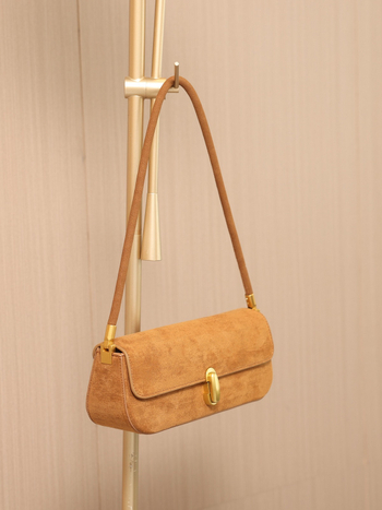 Γυναικεία τσάντα σε στυλ αστικού μινιμαλισμού — PU δέρμα, baguette στυλ, οριζόντιο τετράγωνο σχήμα, κλείσιμο με καπάκι, επένδυση πολυεστέρα