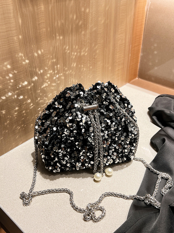 Τσάντα PU για γυναίκες, αστικός μινιμαλιστικός στυλ, σε σχήμα κάδου, άνοιγμα με ταινία, επένδυση πολυεστέρα