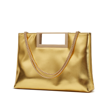 ANNMUU PU odinė pakuotė rankinė su grandinine petnešė — gatvės stiliaus moterų rankinė, magnetinis užraktas, vidinės kišenės su užtrauktuku, telefono ir ID kišenės