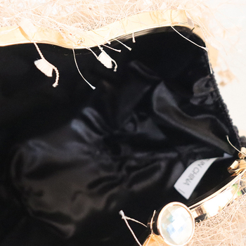 Τσαντάκι βραδινό σε σχήμα καρδιάς από σατέν, χειροποίητο κλατς με κλείσιμο, επένδυση πολυεστέρα