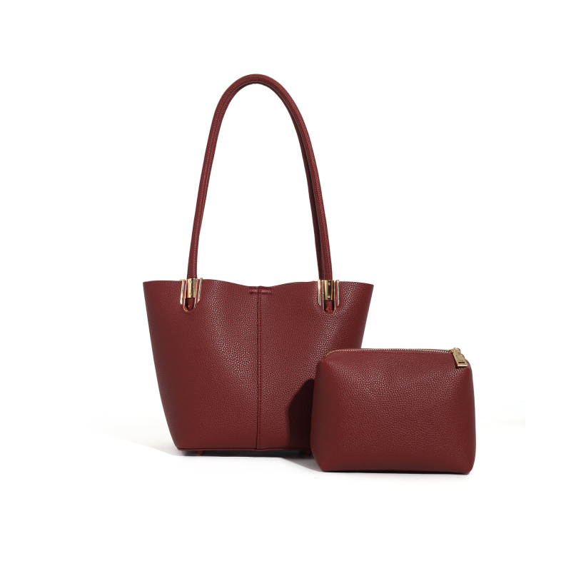 Bucket táska, PU anyag, vízszintes négyzet alakú forma, cipzáras nyitás, belső zseb a telefon számára