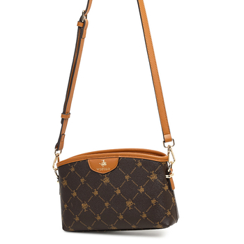 Γυναικεία τσάντα PVC, μικρή τετράγωνη μορφή, με διπλό λουρί, κλείσιμο με φερμουάρ, εσωτερικά διαμερίσματα (διαμερισμός με φερμουάρ, θήκη για κινητό) — W/.D.POLO, μοντέλο 8803