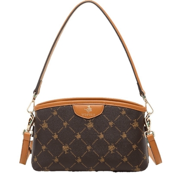 Γυναικεία τσάντα PVC, μικρή τετράγωνη μορφή, με διπλό λουρί, κλείσιμο με φερμουάρ, εσωτερικά διαμερίσματα (διαμερισμός με φερμουάρ, θήκη για κινητό) — W/.D.POLO, μοντέλο 8803