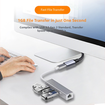 Καλώδιο επέκτασης Type-C, 16 πυρήνων Gen2, μεταφορά δεδομένων 10Gbps, αρσενικό προς θηλυκό Type-C συνδέσμοι, υφαντή κατασκευή από χαλκό