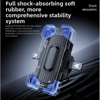 Държач за мобилен телефон за велосипед/мотоциклет — универсален, пластмаса + алуминиева сплав, поддържа персонализация