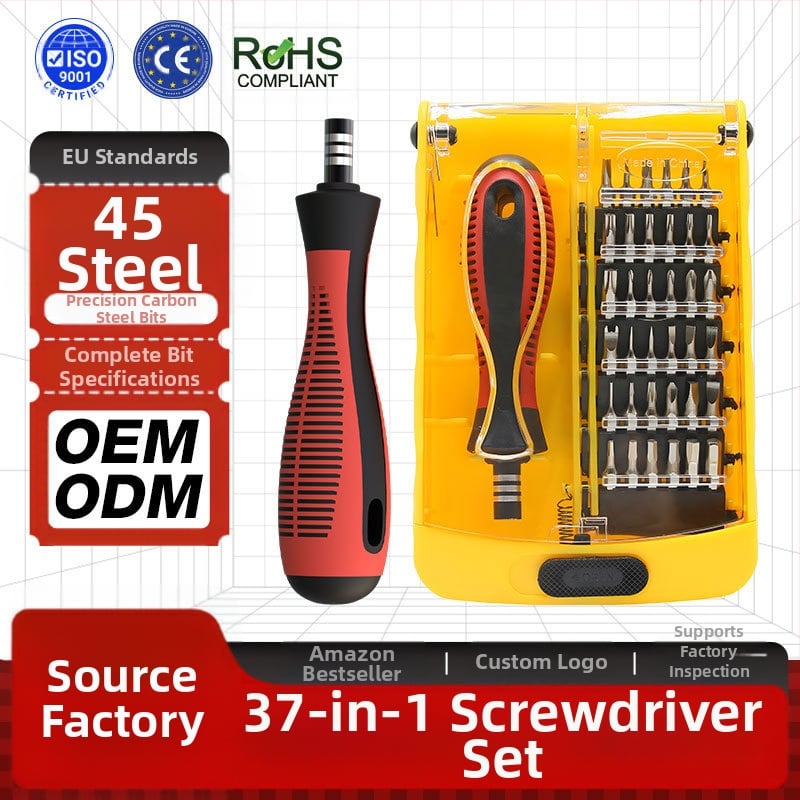 Golden Snail 37-in-1 atsuktuvų rinkinys – magnetinis, Philips, precizinis, 45# plienas