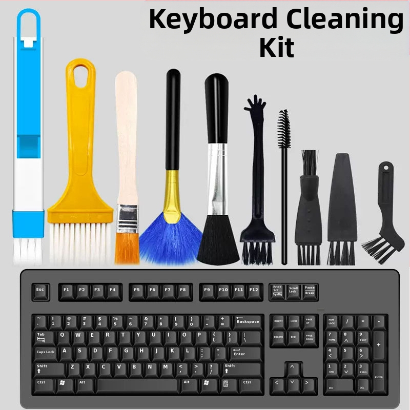 Σετ καθαρισμού με 10 τεμάχια για πληκτρολόγια και ηλεκτρονικά – πολυλειτουργικό σετ καθαρισμού, κυκλοφόρησε το 2022, συμβατό με φορητούς υπολογιστές, κινητά, υπολογιστές και ψηφιακές κάμερες