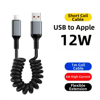 Pin Lida 3-in-1 greitas įkrovimo kabelis su Lightning, Micro USB ir Type-C, PVC, 120W
