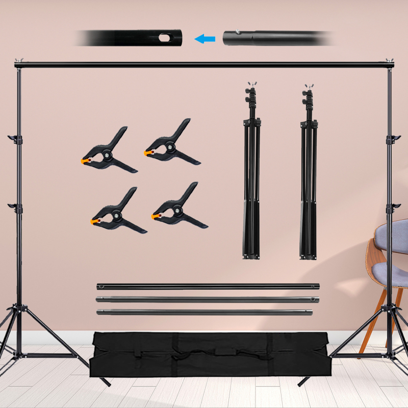 Studijos fono stovas produktų fotografavimui, aliuminio lydinio konstrukcija, 1,5 kg, Zomei prekės ženklas.