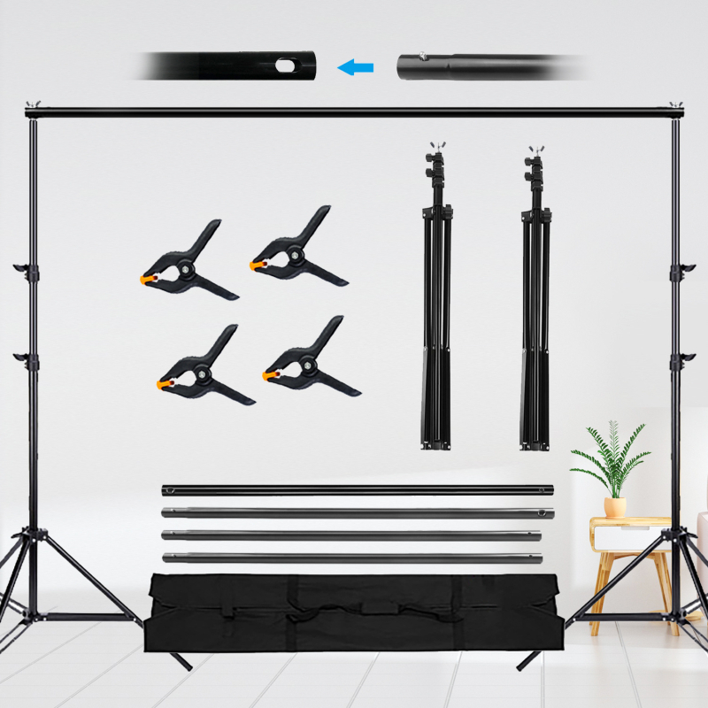 Studijos fono stovas produktų fotografavimui, aliuminio lydinio konstrukcija, 1,5 kg, Zomei prekės ženklas.