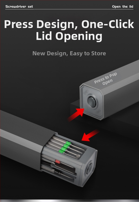 Kingston 30-in-1 magnetinis atsuktuvų rinkinys, chromo-vanadinio plieno, 30 dalių, daugiafunkcinis namų įrankių rinkinys