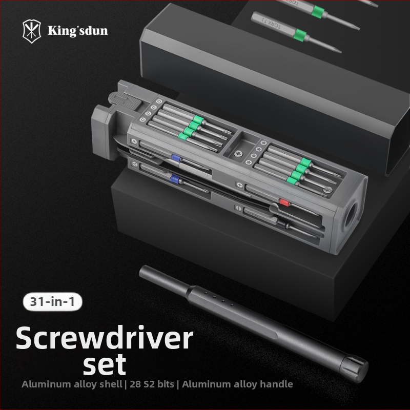 Kingston 30-in-1 magnetinis atsuktuvų rinkinys, chromo-vanadinio plieno, 30 dalių, daugiafunkcinis namų įrankių rinkinys