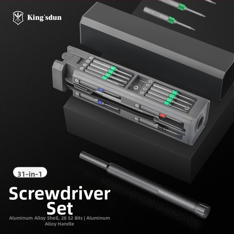 Kingston 30-in-1 magnetinis atsuktuvų rinkinys, chromo-vanadinio plieno, 30 dalių, daugiafunkcinis namų įrankių rinkinys