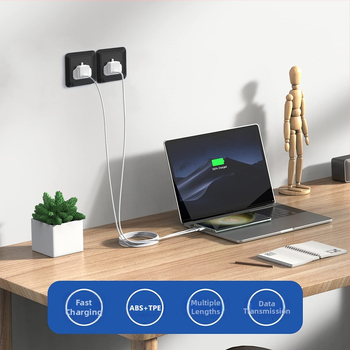 USB-C duomenų kabelis greitam įkrovimui, 100W, TPE medžiaga, vienos galvos dizainas