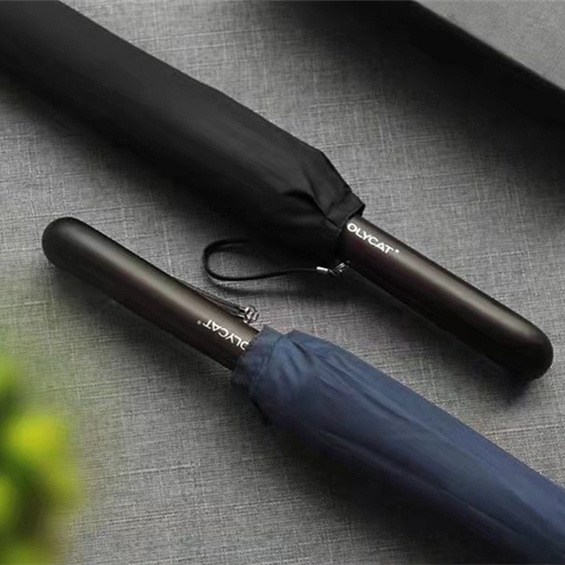 Ομπρέλα με μακριά λαβή σε στυλ βίντατζ, 24 ραβδές από κράμα, ξύλινη λαβή, χειροκίνητο άνοιγμα, ύφασμα 210T