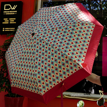 Moteriškas skėtis nuo saulės ir lietaus su automatiniu atidarymu, UPF >50, spindulys 50–55 cm, plastikinė rankena, logotipo spausdinimo galimybė