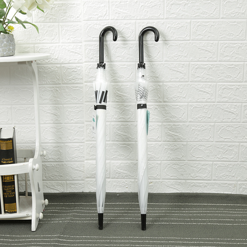 Reklaminis skėtis su EVA audiniu, tiesus stiebas ir išlenkta rankena, 8 plieninių briaunų, automatinis atsidarymas, logotipo spauda, galimybė pritaikyti, muzikos natų motyvas