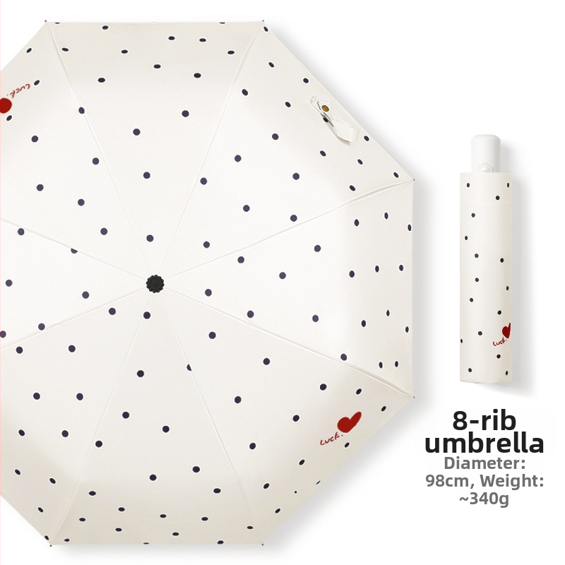 Automatinis sulankstomas skėtis nuo saulės ir lietaus, Vinyl 190T danga, 8 pluošto skliausteliai, aliuminis kotas, Cartoon gėlės dizainas