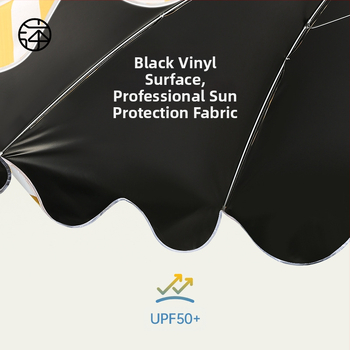 Sodo saulės skėtis su 8 ramentais, audinys Impact 210T, UPF>50, rankinis atidarymas uždarymas, logotipo spausdinimas