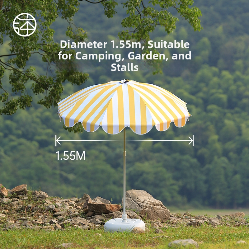 Слънчев чадър за двор, 8 ребра, плат Impact 210T, UPF>50, ръчно отваряне/затваряне, персонализируемо лого