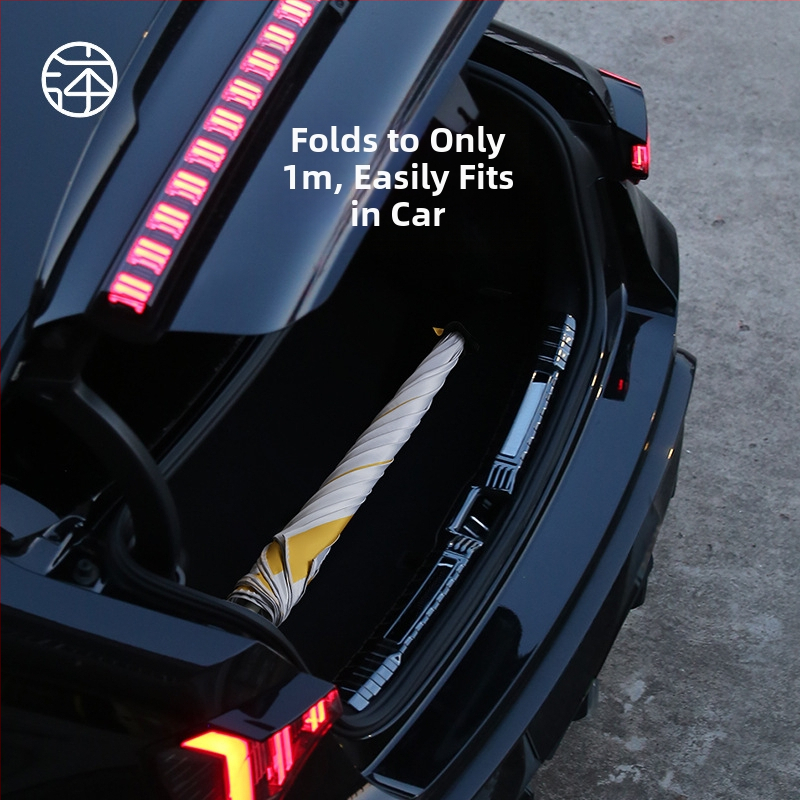 Слънчев чадър за двор, 8 ребра, плат Impact 210T, UPF>50, ръчно отваряне/затваряне, персонализируемо лого