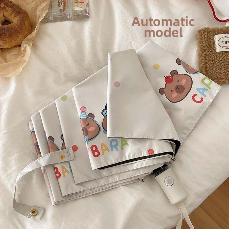 Automatinis sulankstomas skėtis su UV apsauga UPF >50, 8 rėmeliai, 190T audinys, lydinio rėmas