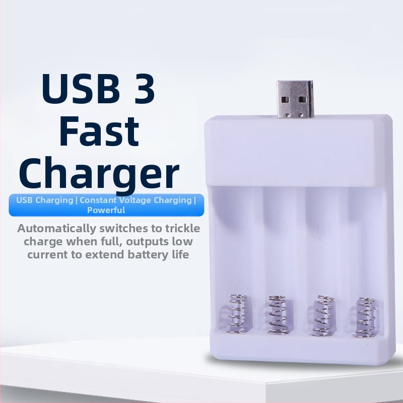 XL USB5/7 универсално 4-слотово зарядно за батерии, вход 5V 2A, изход 1.2V 0.25A × 2, CE сертифициран