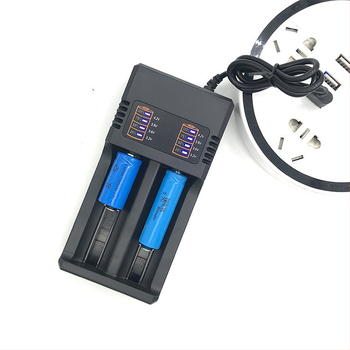 Двоен слот USB зарядно за литиеви батерии 18650/26650 с интелигентно бързо зареждане, изход 4.2V 2A, вход 110-240V, CE сертифициран