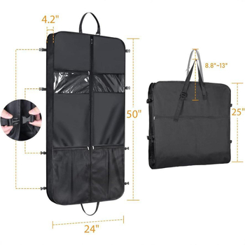 Paltų ir kostiumų maišas kelionėms ir verslo garderobai, dulkėms atsparus ir drėgmei atsparus, Oxford audinys