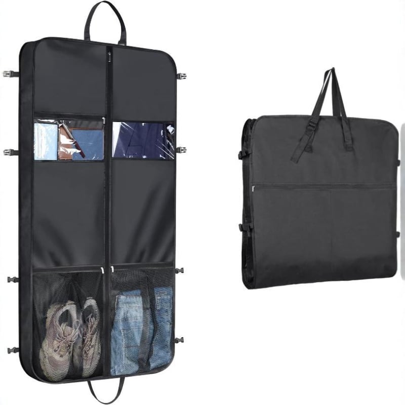 Paltų ir kostiumų maišas kelionėms ir verslo garderobai, dulkėms atsparus ir drėgmei atsparus, Oxford audinys