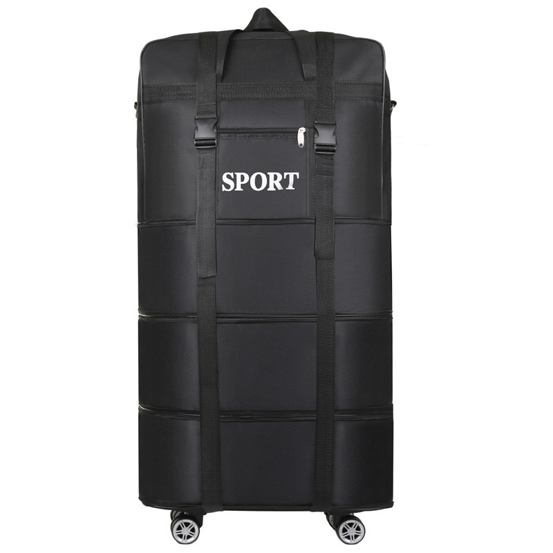 Rucsac cu roți extensibil pentru călătorii, 56-75L, material Oxford, extensie și depozitare, Unisex