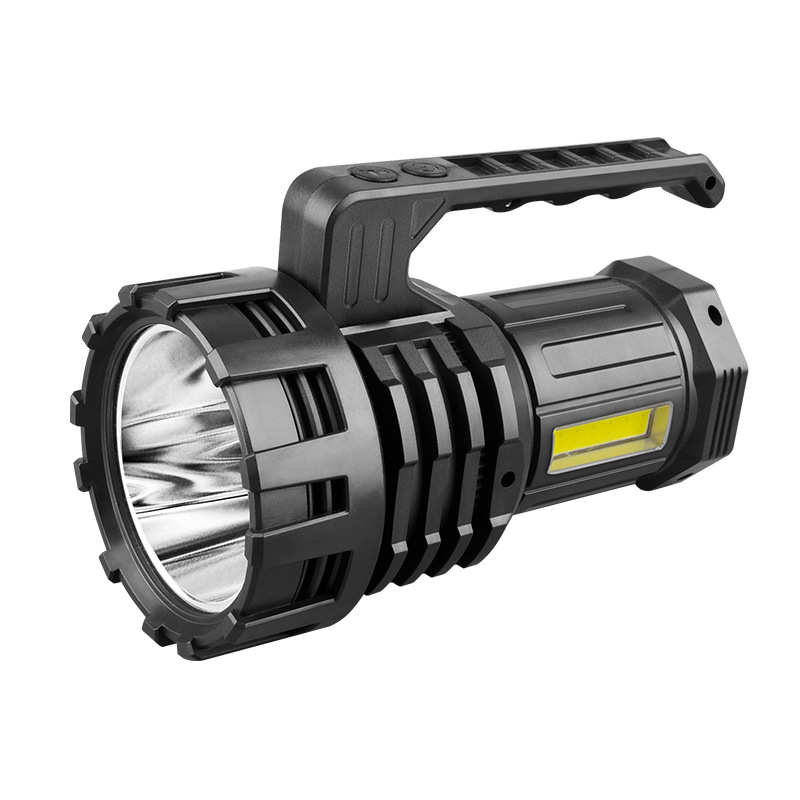 Prijenosna LED baterijska svjetiljka – 4000 mAh baterija, do 1200 lm, domet 500 m, ručno pokretanje napajanja